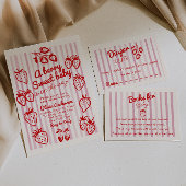 Handgezogene Beere Strawberry Diy Girl Babydusche Einladung