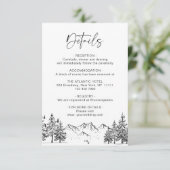 Handgezogene Berge Walddetails Begleitkarte (Stehend Vorderseite)