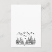 Handgezogene Berge Walddetails Begleitkarte (Rückseite)