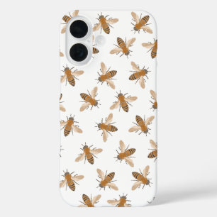 Handgezogene Bienen iPhone Case