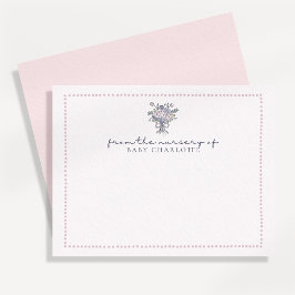 Handgezogene Blume, gepunkteter Rahmen aus dem Kin Einladung