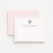 Handgezogene Blume, gepunkteter Rahmen aus dem Kin Einladung