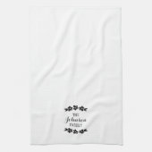 Handgezogene Blume Personalisiert Geschirrtuch (Vertikal)