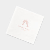 Handgezogene Doodle Drinks Servietten Mit Folie (Links)