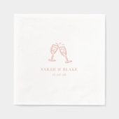 Handgezogene Doodle Drinks Servietten Mit Folie (Vorderseite)