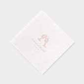 Handgezogene Doodle Drinks Servietten Mit Folie (Rechts)