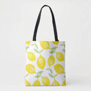Handgezogene Doodle tropische Früchte Muster Hint Tasche