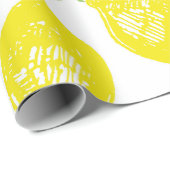 Handgezogene Doodle tropische Früchte Muster Hinte Geschenkpapier (Rolleneckpunkt)