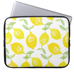 Handgezogene Doodle tropische Früchte Muster Hinte Laptopschutzhülle