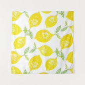 Handgezogene Doodle tropische Früchte Muster Hinte Wandteppich (Vorderseite (Horizontal))