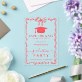 Handgezogene Doodles Abschluss Save the Date Acryleinladungen (In Situ (Hochzeit))