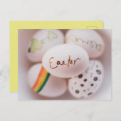 Handgezogene Eier Ostern Postkarte (Vorne/Hinten)