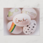 Handgezogene Eier Ostern Postkarte (Vorderseite)
