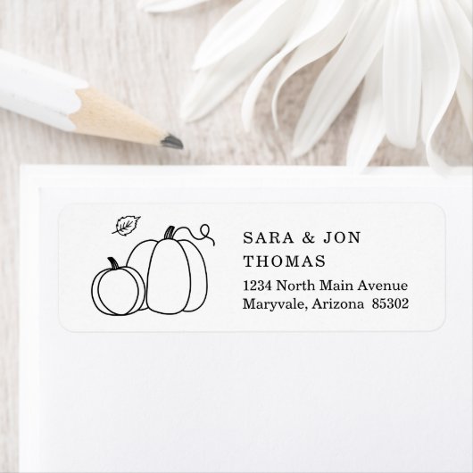 Handgezogene Fall-Pumpkin-Blätter (Insitu)