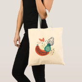 Handgezogene Früchte Tote Tasche (Vorderseite (Produkt))