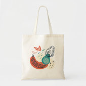 Handgezogene Früchte Tote Tasche (Vorne)