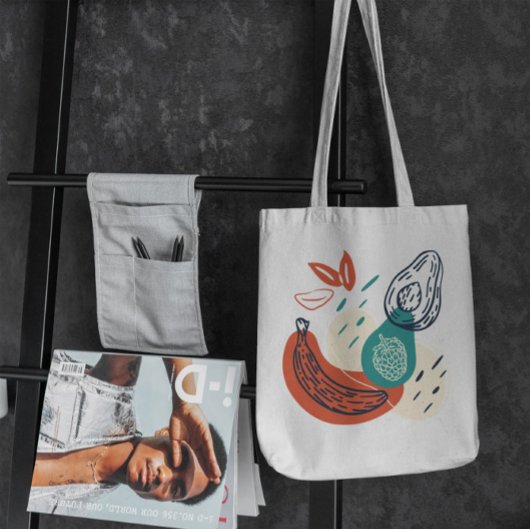 Handgezogene Früchte Tote Tasche