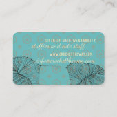 Handgezogene, gedrehte Garnelenhahn b Visitenkarte (Rückseite)