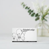 Handgezogene Glühbirnen Visitenkarte (Stehend Vorderseite)