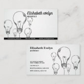 Handgezogene Glühbirnen Visitenkarte (Vorne/Hinten)