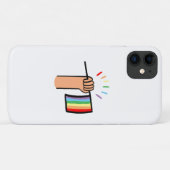 Handgezogene Hand Wave einer Regenbogenflagge Case-Mate iPhone Hülle (Rückseite (Horizontal))