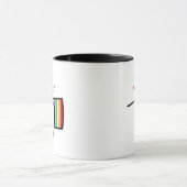 Handgezogene Hand Wave einer Regenbogenflagge Tasse (Zentrum)