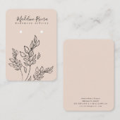 Handgezogene, handgefertigte Earring-Display-Karte Telefonnummerkarte (Vorne/Hinten)