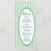 Handgezogene, handgeschriebene Hochzeit Menükarte (Vorne/Hinten)