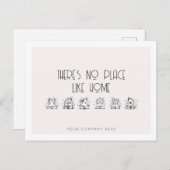 Handgezogene Häuser, reales Anwesen Postkarte (Vorne/Hinten)