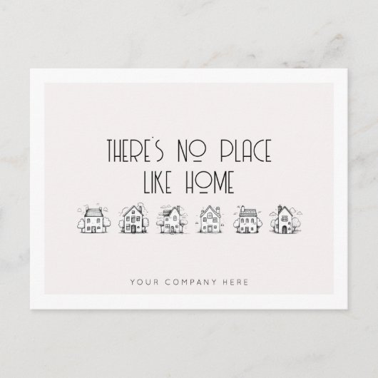 Handgezogene Häuser, reales Anwesen Postkarte (Vorderseite)