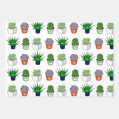 Handgezogene Hauspflanzen Geburtstag Geschenkpapier Set (Vorderseite 2)