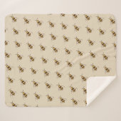 Handgezogene Hummelbienen Sherpadecke (Vorderseite (Horizontal))