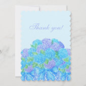 Handgezogene Hydrangeas in einer Vase Einladung (Vorderseite)