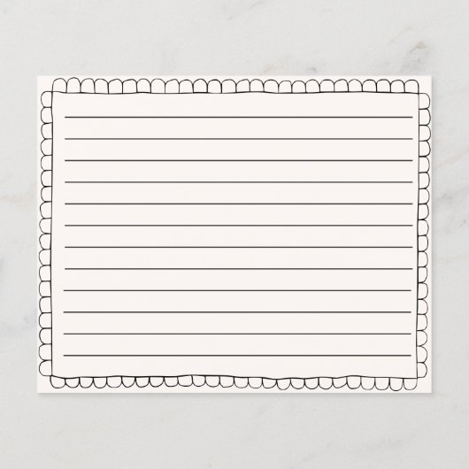 Handgezogene Jakobsduschkarte (Rückseite)