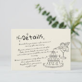 Handgezogene Kapuzenaufkleber RSVP Karte (Stehend Vorderseite)