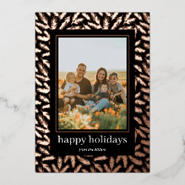 Handgezogene Kiefernrahmenfolie Holiday Fotokarte Folien Feiertagskarte