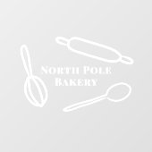 Handgezogene Küchenutensilien Rollbäckerei Button Fensteraufkleber (Blatt)