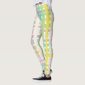 Handgezogene Linien Kariert gestrichen Leggings (Links)