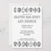 Handgezogene Ostereier - Einladung zu Ostern (Vorderseite)