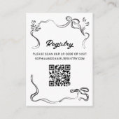 Handgezogene Perlen und Prosecco-Brautparty Begleitkarte (Rückseite)