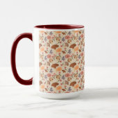 Handgezogene Pilze und Blume neutral Tasse (Links)