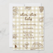 Handgezogene Pizza Baby Dusche Einladung Whimsical (Vorderseite)