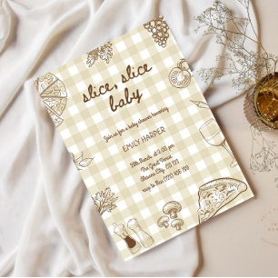 Handgezogene Pizza Baby Dusche Einladung Whimsical