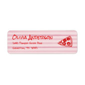 Handgezogene Pizza Pink Ciao Baby Dusche (Vorne)