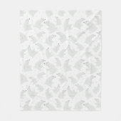 Handgezogene Polarbären mit Schneewintern Fleecedecke (Vorderseite)