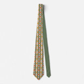 Handgezogene Pumpkin & Leaf Muster Neck Tie Krawatte (Vorderseite)