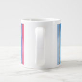 Handgezogene Regenbogenstreifen Jumbo-Tasse (Rückseite)