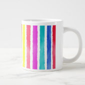 Handgezogene Regenbogenstreifen Jumbo-Tasse (Rechts)
