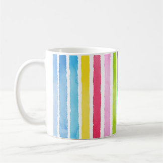 Handgezogene Regenbogenstreifen Kaffeetasse