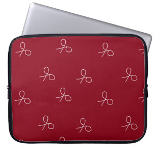 Handgezogene Schere auf Maronrot Laptopschutzhülle